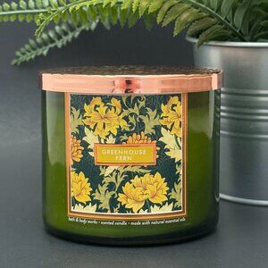 BBW Greenhouse Fern Bath & Body Works 3 Wick Candle